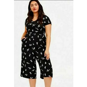 Torrid Challis Cropped Culotte Jumpsuit 1X
